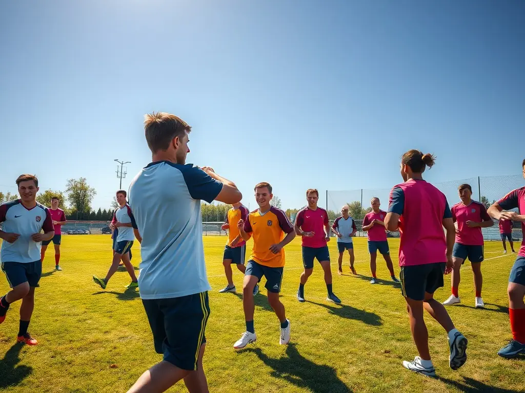 A dynamic image of athletes during training sessions, showcasing teamwork and determination, representing the Performance and Social Development Program.